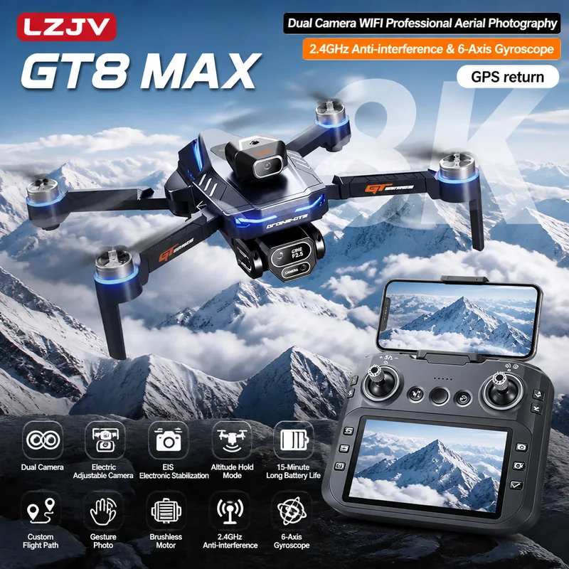 Drone Kit With Camera - GT8 Max Faltbare Drohne 8K HD